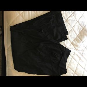 Dark grey, flared dress pant.